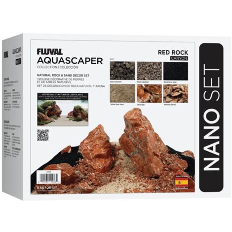 Kit de piedras y grava para acuascaping Fluval - Rojo
