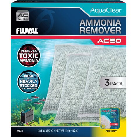 Pack ahorro eliminador de amoniaco para filtro AquaClear Fluval AC - Pack de 3