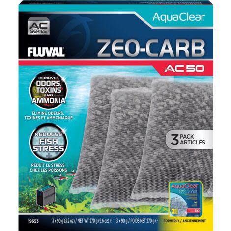 Pack ahorro Zeo-Carb para filtro AquaClear Fluval AC - Pack de 3