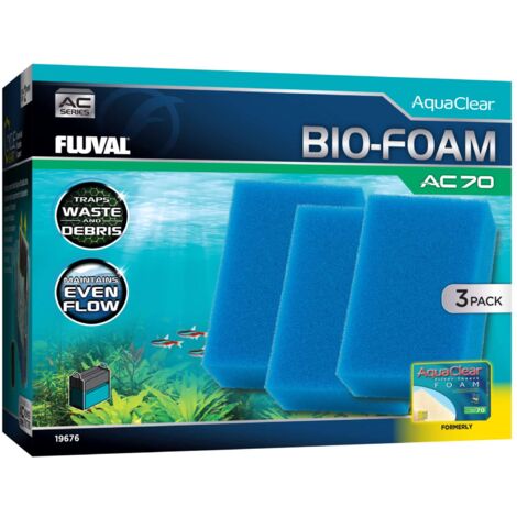 Pack ahorro Bio-esponja azul para filtro AquaClear Fluval AC - Pack de 3