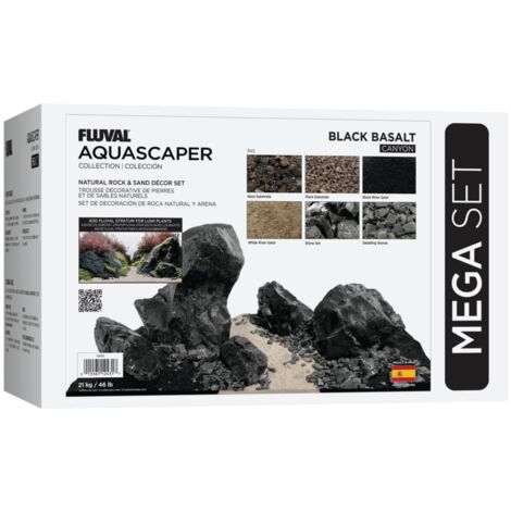 Kit de piedras y grava para acuascaping Fluval - Negro