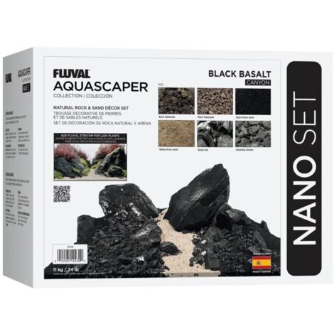 Kit de piedras y grava para acuascaping Fluval - Negro