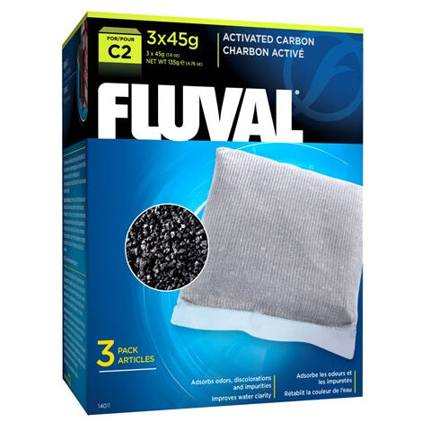 Carbón activado para filtro mochila Fluval C - Pack de 3