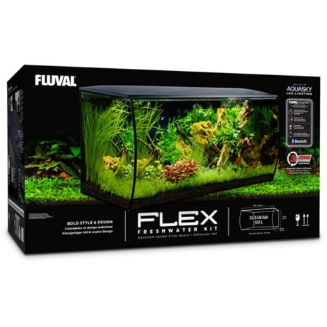 Acuario de agua dulce de diseño Fluval Flex de 123L