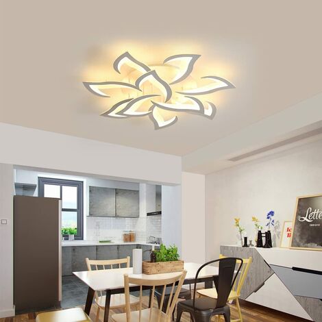Plafonnier LED, 90W 8100LM Lampe de plafond 3500K, Lampe LED lotus