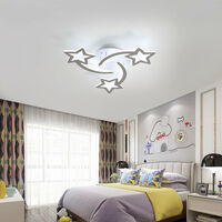 Plafonnier LED 30W, Lampe de plafond en forme Star moderne pour Chambre à coucher Chambre d'enfant, Lumière blanche froide 6000K