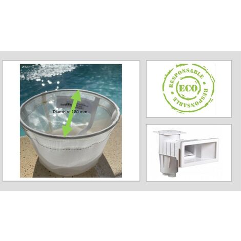 Skimmer de piscine préfiltre universel 180mm – Protection cartouche filtration – Lavable et réutilisable – Compatible Astral, Hayward, Waterair, BWT, Aquareva – Easyfilter