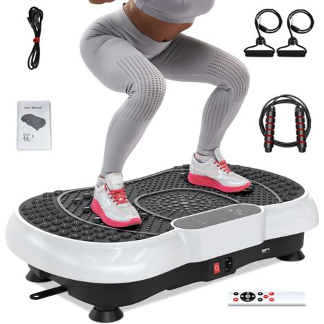 Bigzzia – Plateforme vibrante avec télécommande – 10 vitesses ajustables – Charge maximale 200 kg – Écran LED – Bluetooth intégré – Antidérapante
