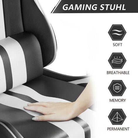 Fauteuil Gamer - BIGZZIA Chaise Gaming Ergonomique - Siège Gamer