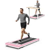 Tapis de marche Portable - Tapis de Course Roulant électrique - 1-10 Km/h Vitesse Réglable - Avec Bluetooth et Écran LED - Rose