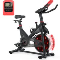 Doté d'un volant d'inertie plus lourd et plus fin, le vélo d'exercice Wowttrelax est un vélo d'exercice stationnaire à domicile avec une résistance 100 % réglable, un siège confortable et un écran LCD