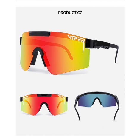 AOOF Occhiali da sole Pit Polarizzati UV400 Antivento Viper Occhiali da sole Outdoor Ciclismo Occhiali da sole Regolabili per Uomo e Donna 
