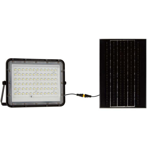 V-TAC 15W LED Flutlicht mit Fernbedienung und Solarpanel, Kaltweiß, IP65 (1/5)