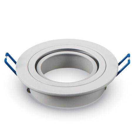 V-TAC Runder LED-Einbaustrahlerhalter GU10 und GU5.3 (MR16) Farbe Weiß Einstellbar