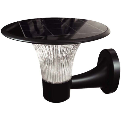 V-TAC Solar LED-Wandleuchte VT-425, 15 W, 6000 K+ 4000 K, schwarz