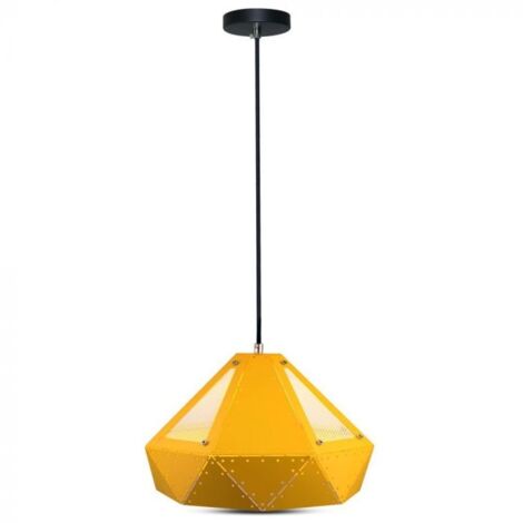 V-TAC VT-7310-Y LED-Kronleuchter mit E27-Prisma und Lampenfassung aus Metall (max. 60 W), gelbe Farbe – 3947 (1/5)