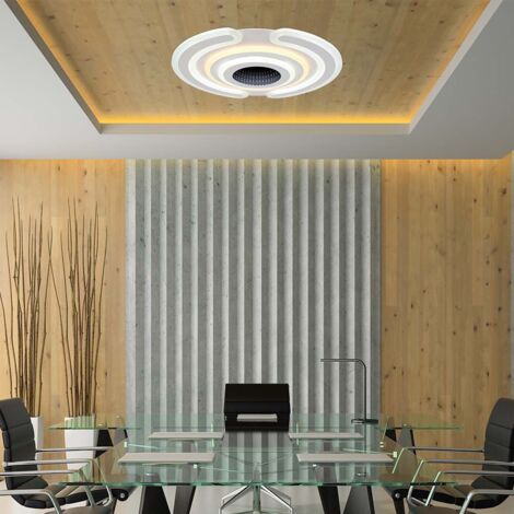 V-TAC VT-7960 Dekorativer 95-W-LED-Kronleuchter, dimmbar, 3D-Effekt mit Fernbedienung, d52 x 5 cm, CCT 3in1, 3000 K + 6500 K – 15358 (1/5)