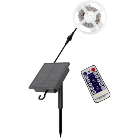 V-TAC SMD2835 LED-Streifen-Kit mit Solarpanel 1,2 W/m Naturweiß IP67