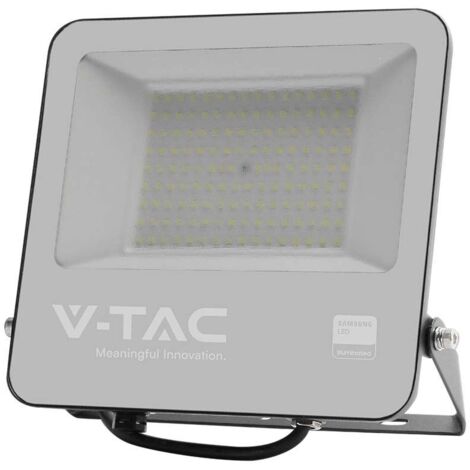 V-TAC LED Flutlicht SMD Samsung Chip 100W 135lm/W Schwarz Farbe Kaltweiß IP65 (1/5)