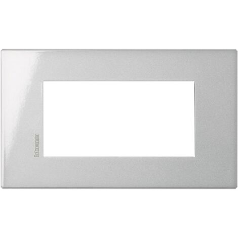 Bticino Axolute Air 4-Modul-Platte – Tech – Metallmaterial HW4804HC (1/2)