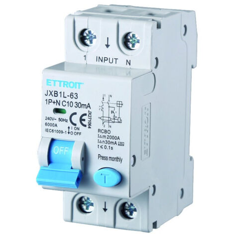 Ettroit 10a 30ma 220v fehlerstrom-schutzschalter - jx271064