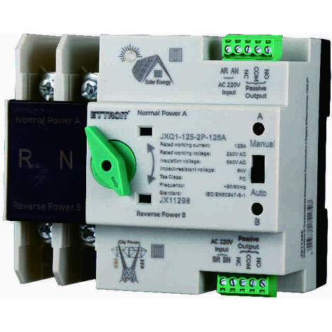 ETTROIT JX11298 ATS Dual Power Photovoltaik Automatischer Transferschalter 125A 2P