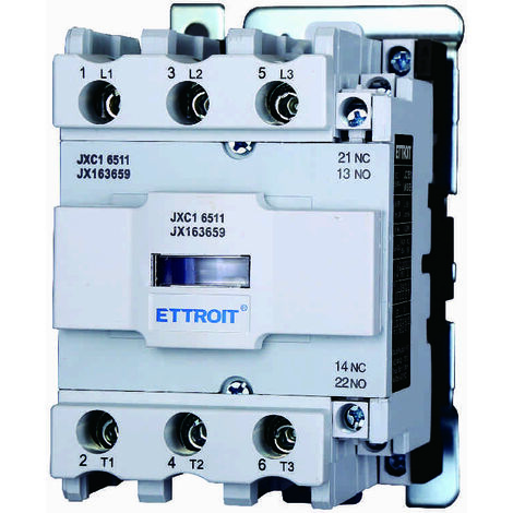 ETTROIT JXC1 AC-Schütz 220 V, 50/60 Hz, Spule 3P, 3 Pole, normalerweise offen, Ie 65 A, Ue 380 V – JX163659 (1/4)