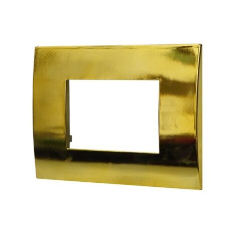 ETTROIT Platte Serie Venus 3P Kunststoff Farbe Gold glänzend Kompatibel mit Vimar Arke VA83312 (1/3)