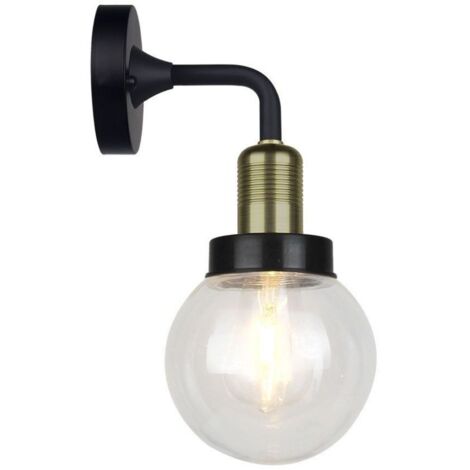 V-TAC VT-720 Gartenwandleuchte Verblendendes Metall mattschwarz und Halter braunbronze Gehäuse 1xE27 IP65 - sku 8970 (1/5)