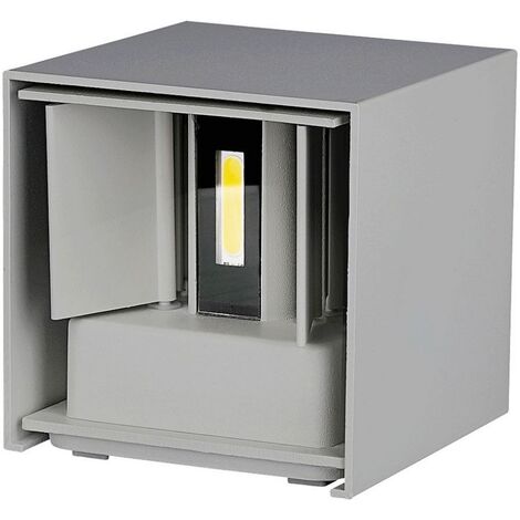 V-TAC VT-759-12 11W LED quadratische Wandleuchte grau IP65 warmweiß 3000K - sku 218531
