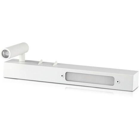 V-TAC PRO VT-2953 6 W Wandleuchte + 3 W Hotel-Lesewandleuchte 3000 K Weiß 2 Ein-/Aus-Tasten IP20 – Artikelnummer 1488