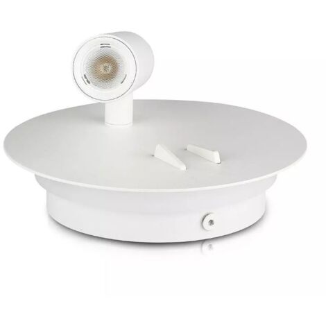 V-TAC PRO VT-2963 Doppelquellen-LED-Wandleuchte für Hotelapplikationen 3 W + SMD 6 W 3000 K weiß 2 Ein-/Aus-Tasten IP20 – Artikelnummer 1489