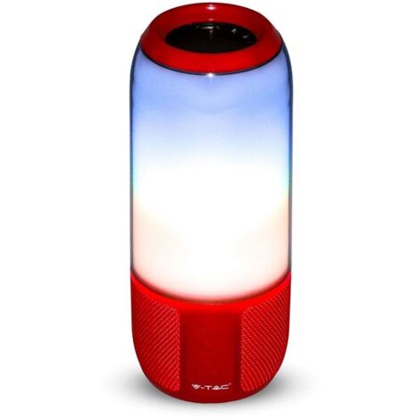 V-TAC SMART HOME VT-7456 6W LED-Licht Bluetooth-Lautsprecher mit USB-e-TF-Kartensteckplatz rot Körper IP20 - sku 8571 (1/5)