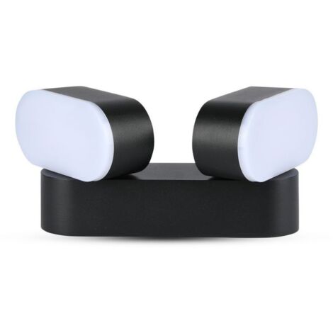 V-TAC VT-814 12W LED Wandlamp Warmweiß 3000K Aluminum drehbare schwarz Körper IP65 - SKU 8293 (1/5)