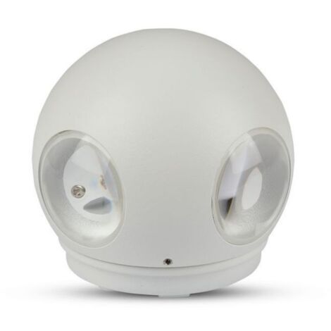V-TAC VT-834 4W LED wandlamp warmweiß 3000K aluminum Weiß rund körper IP65 - SKU 8551 (1/5)