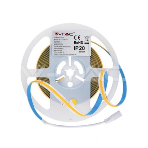 V-TAC LED-Streifen-Set 24V COB 512LEDs/m 5m Warmweiß 3000K CRI90 IP20 + Netzteil - SKU 2679 (1/5)