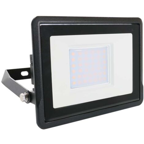 V-TAC VT-138 30W LED flutlicht chip samsung SMD neutralweiß 4000K slim schwarz Eingebaute Anschlussdose IP65 - SKU 20311