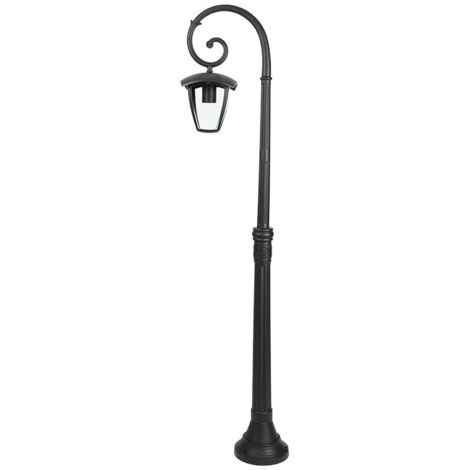 Garten Laterne Außen Weg Beleuchtung IP44 ALU Terrassen Stand Steh Lampe schwarz V-TAC 7060