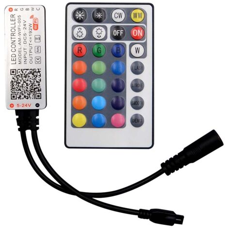 V-TAC 3-in-1 WiFi LED-Streifen-Controller + RGB dimmbar + Fernbedienung, Google Alexa (1/5)