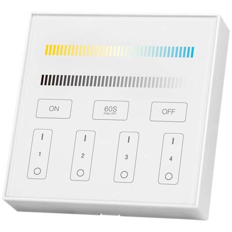 V-TAC VT-2439 einfarbiges und CCT-LED-Streifen-Bedienfeld WLAN-Touch-Wall Wireless Smart Dimmer für LED-Streifensteuerung SKU 2916 (1/5)
