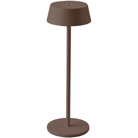 V-TAC VT-7562 LED-Tischleuchte 2 W warmweiß 3000 K mit wiederaufladbarem Akku EIN/AUS-Touch-Taste dimmbar Cortenfarbe IP54 – SKU 6821 (1/5)