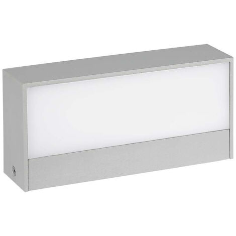 V-TAC VT-8056 9W rechteckige LED-Wandleuchte graue Farbe doppelter Lichtstrahl im Freien IP65 kaltweißes Licht 6400k sku 218241 (1/5)