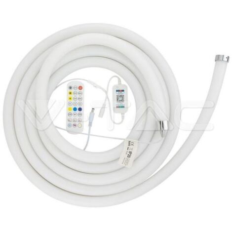 V-TAC VT-561 Neon Flex magic RGB striscia led in silicone 24V luminosità 360°- 100W 10W/m 120 LED/m bobina da 10m IP20 sku 6876