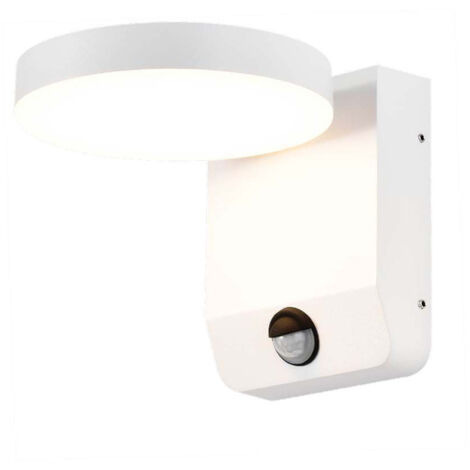 V-TAC 17W 150LM/W Runde LED-Wandleuchte mit Sensor, Weiß, Warmweiß, IP65