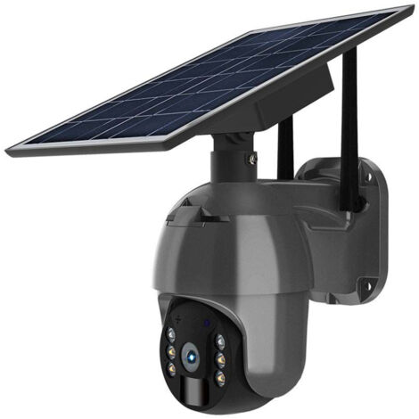 V-TAC Smart VT-11024-WIFI Solarkamera Speed Dome IP PT WiFi Full HD 1080p 3,6 mm mit eigener Stromversorgung, mit Solarpanel, PIR-Sensor und Audio IP65 (1/5)