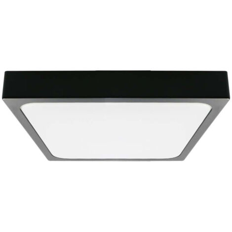 V-TAC 30W quadratische LED-Deckenleuchte, Schwarz, Kaltweiß, IP44