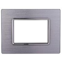 Kompatible Abdeckrahmen Bticino Livinglight 3 module aluminium satiniert silber glänzend farbe