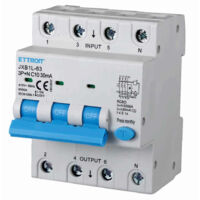 ETTROIT Differenzialer magnetischer Thermoschalter 3P+N 10A 30mA 380V-6KA 4 DIN-Module JX261061