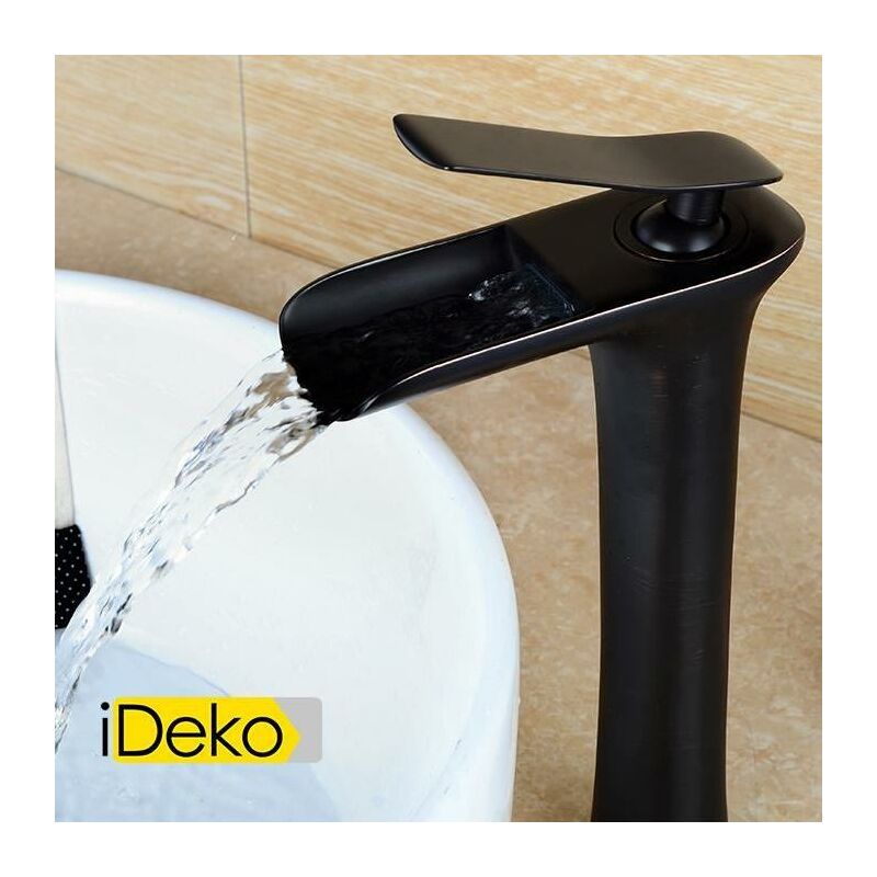 IDeko® Robinet salle de bain LED de lavabo vasque cascade mural