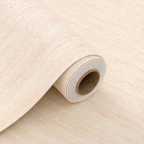 Papier Peint 3D effet Ciment Crème Jaune adhésif auto collant épaississement 60CM x 2.8M en rouleau Style industriel 1.68m2 (1/5)